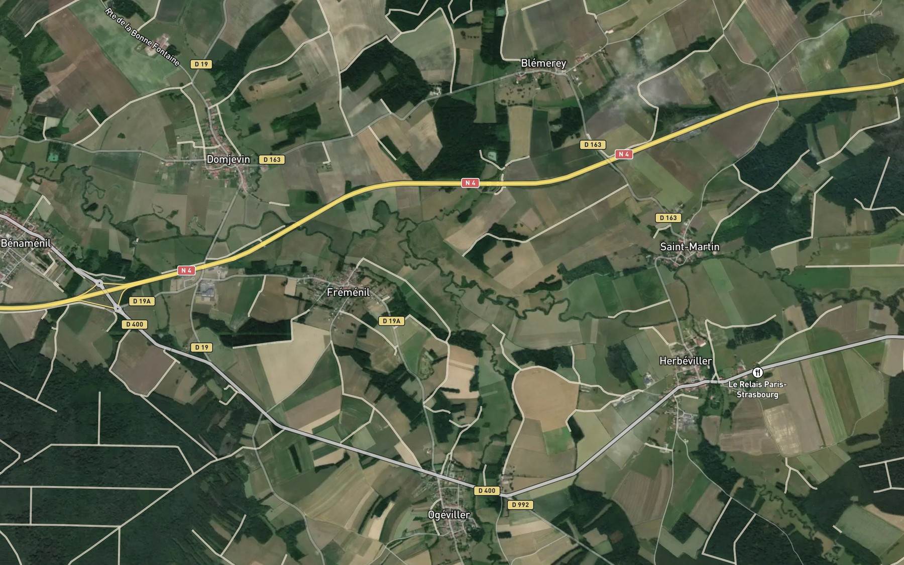 Satellite map of the Verdurette