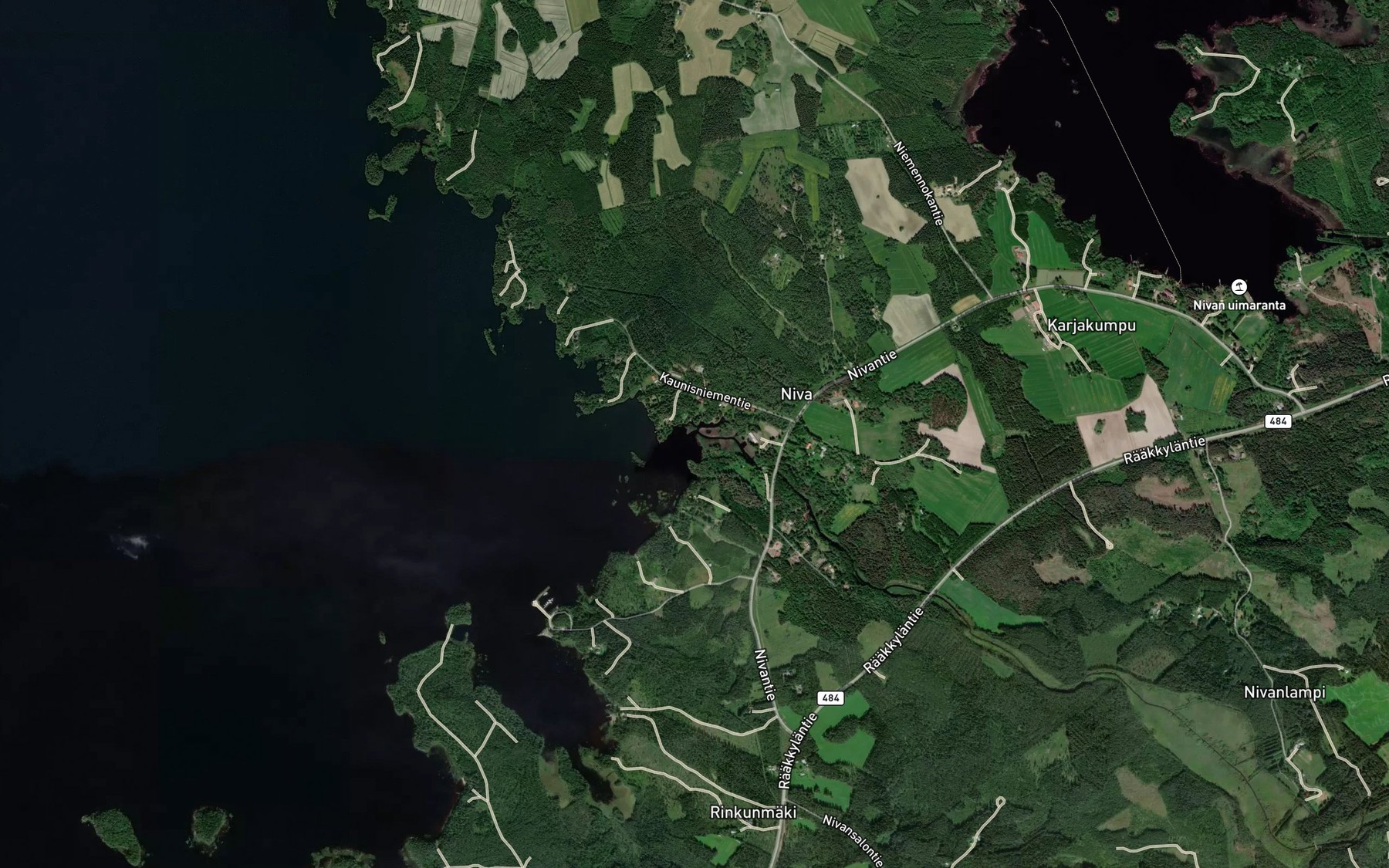Satellite map of the Nivanjoki