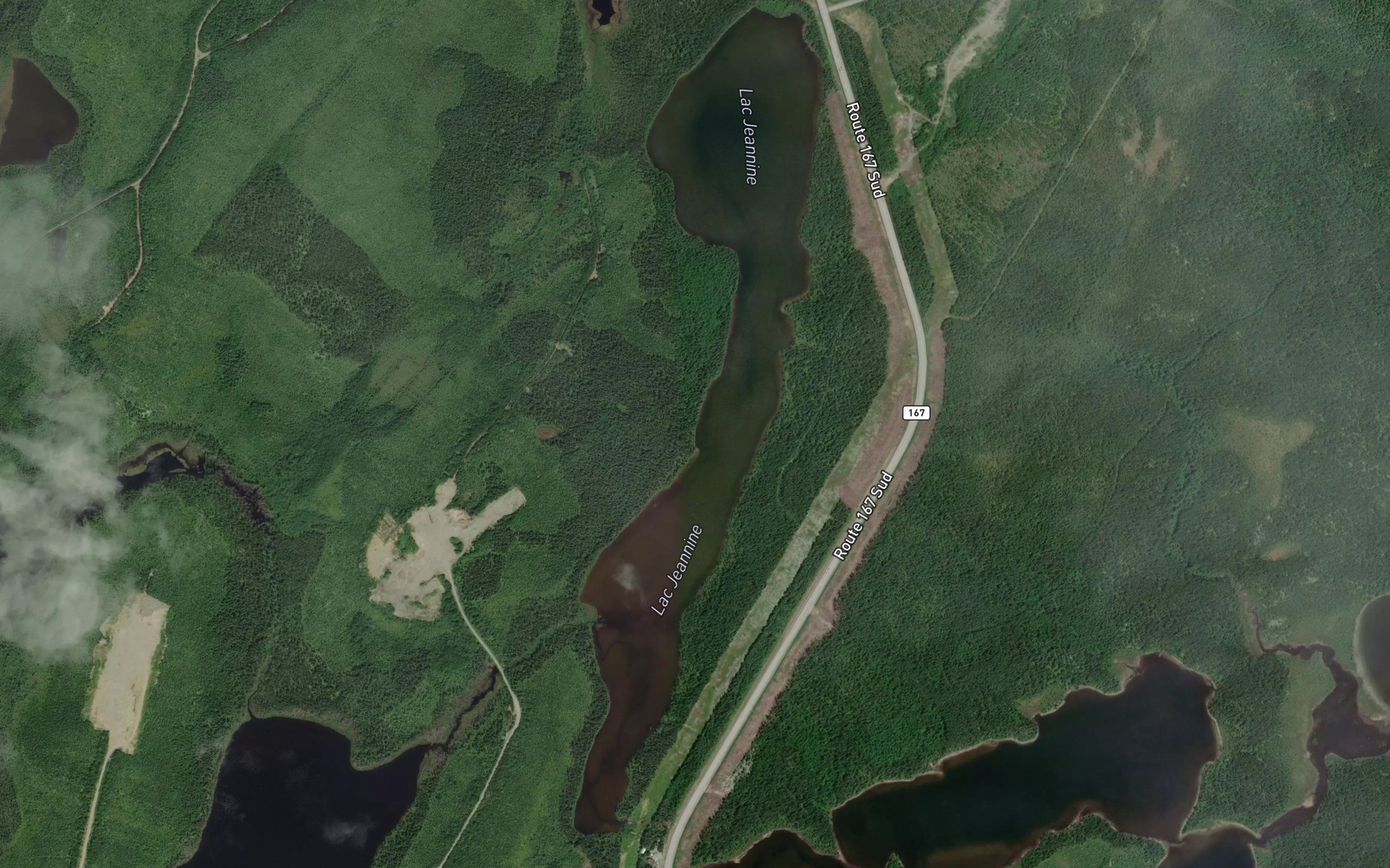 Satellite map of the Lac Jeannine