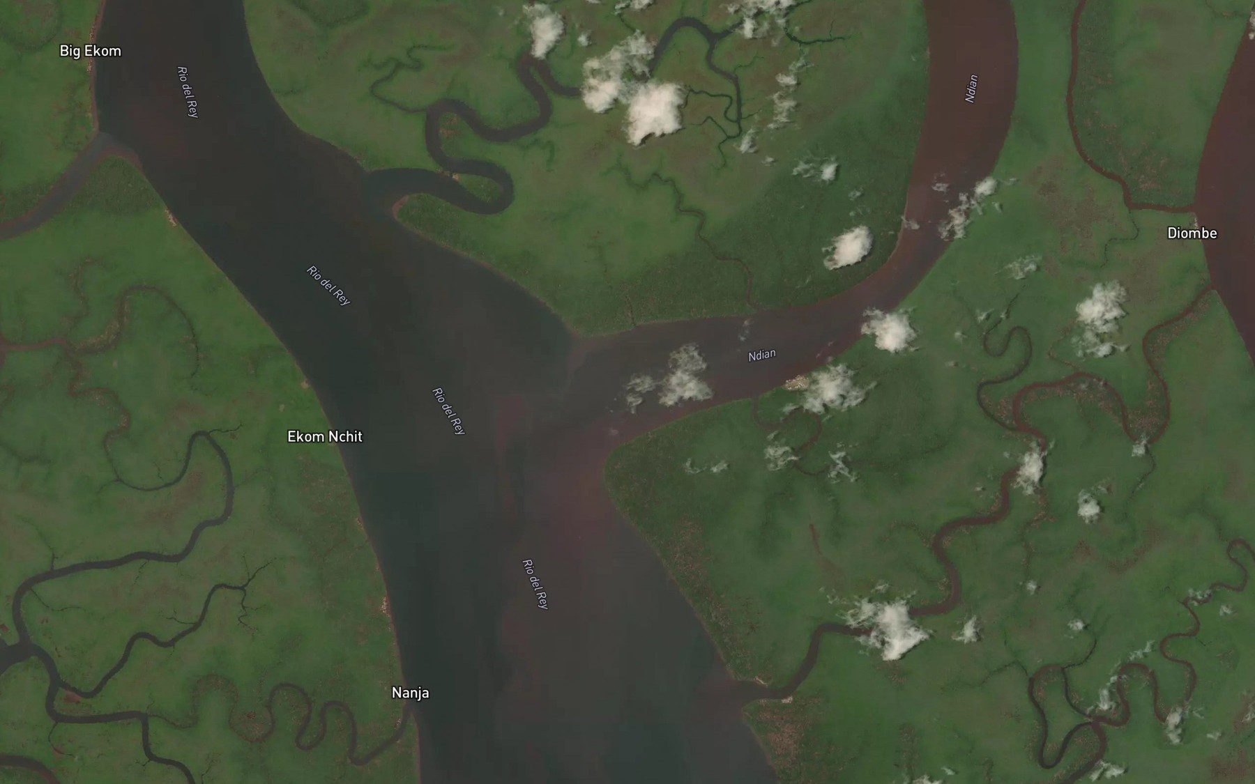 Satellite map of the Ndian