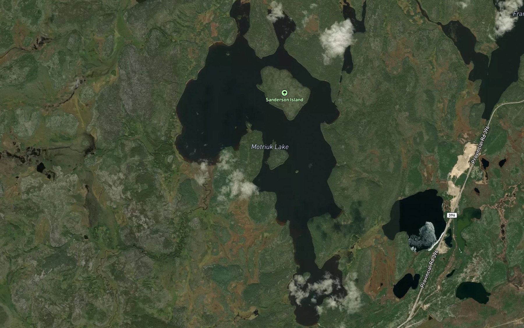 Satellite map of the Motriuk Lake