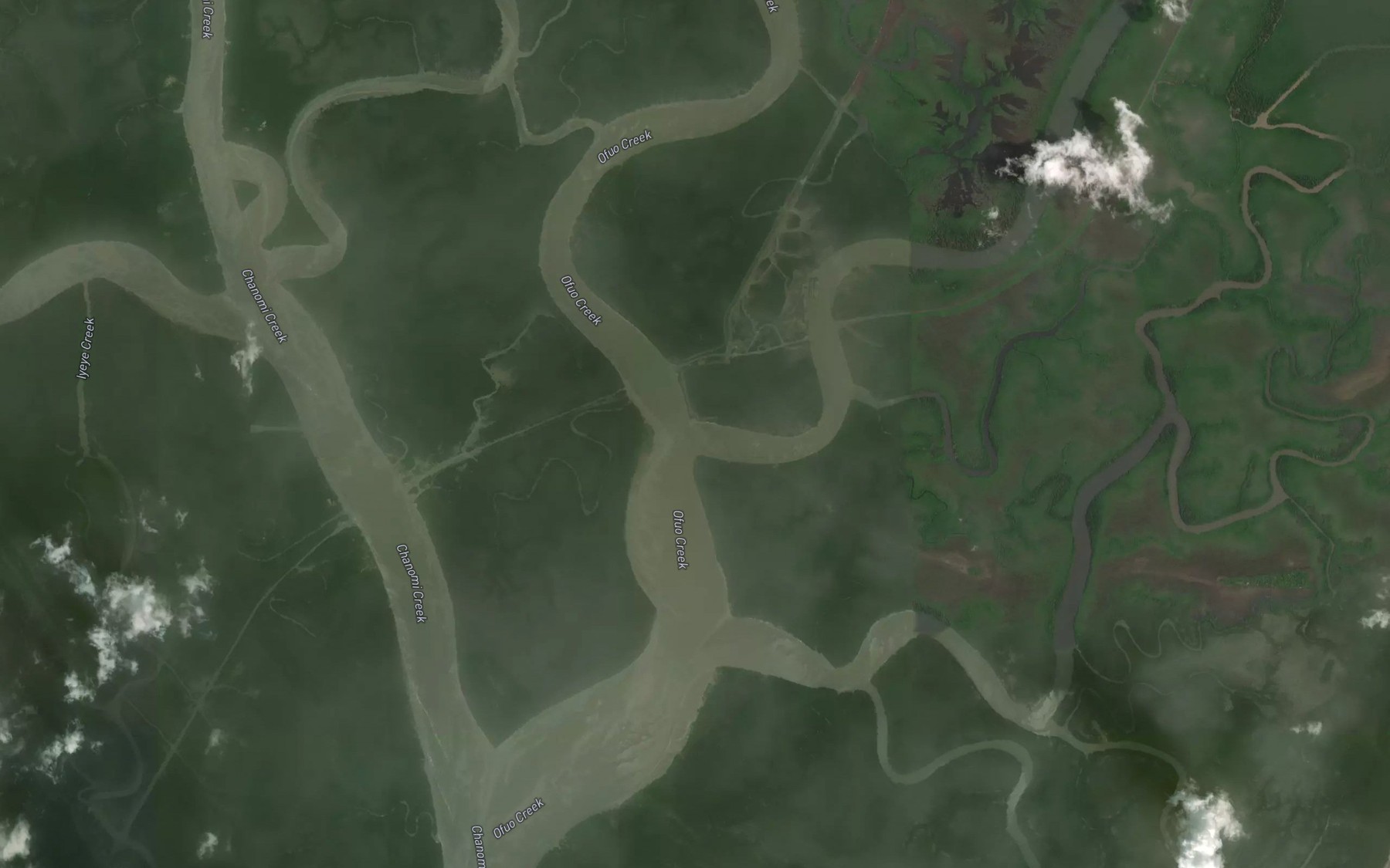Satellite map of the Sabrogbene Creek