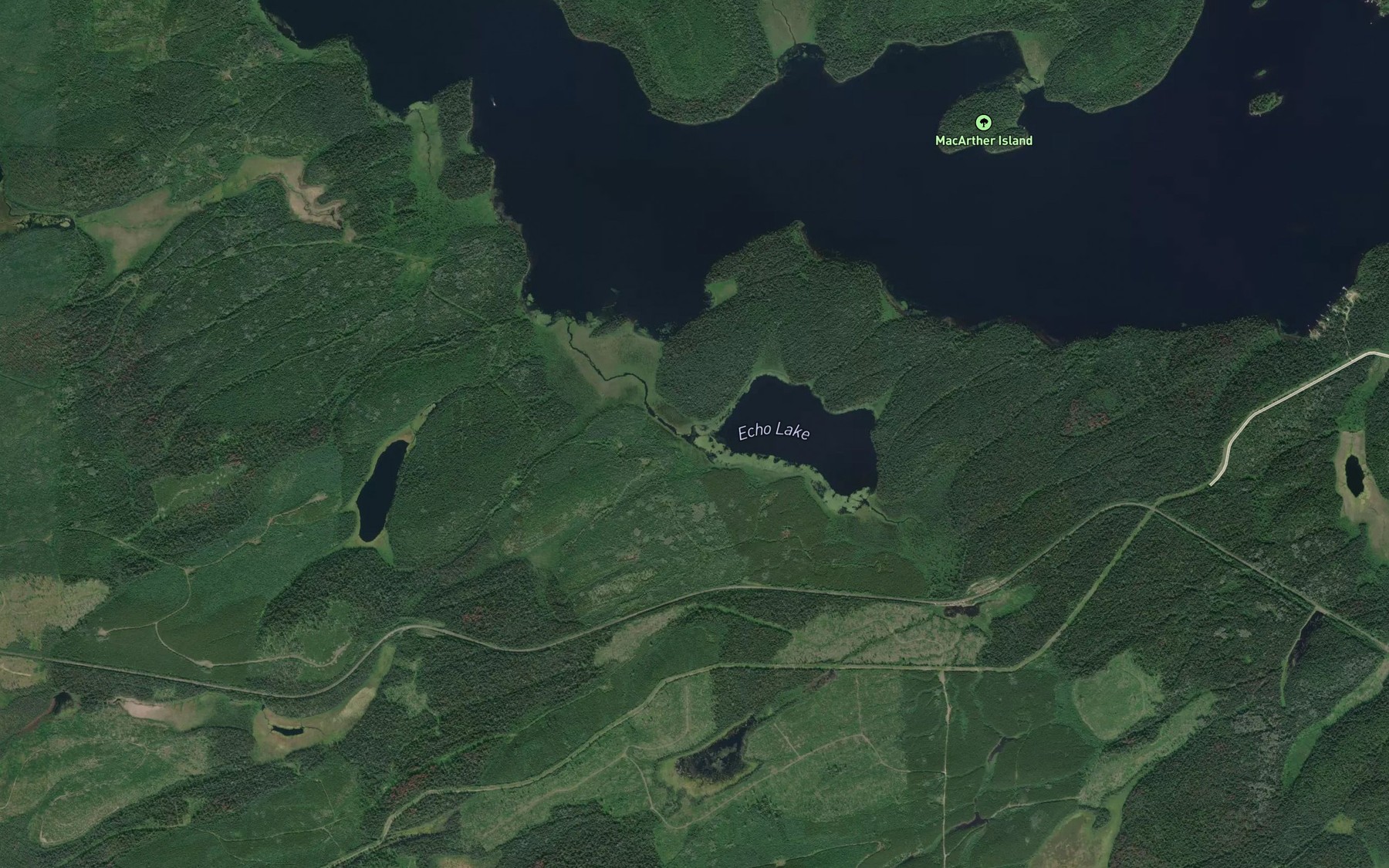 Satellite map of the Balsam Creek