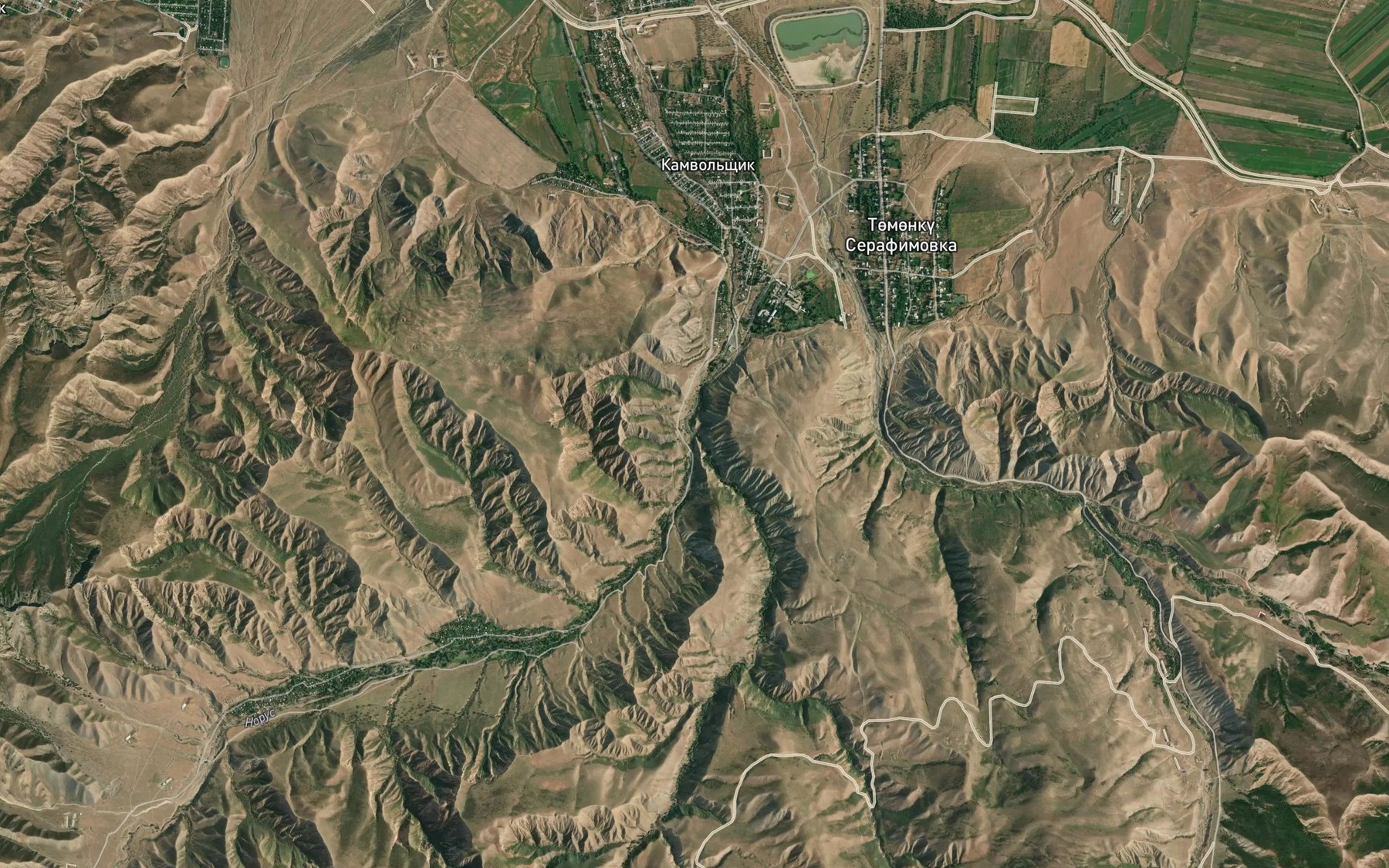 Satellite map of the Uzungyr
