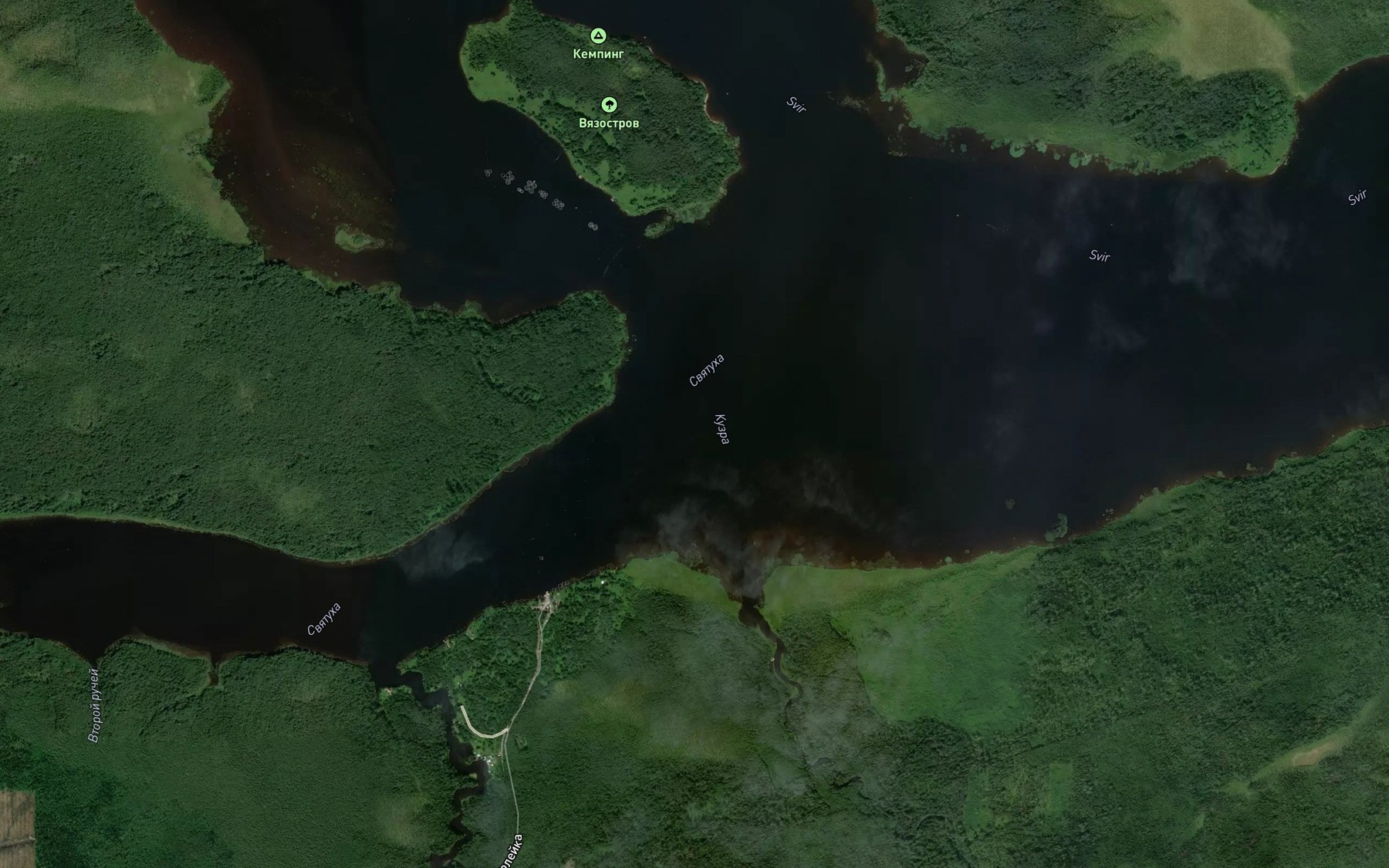 Satellite map of the Svyatukha