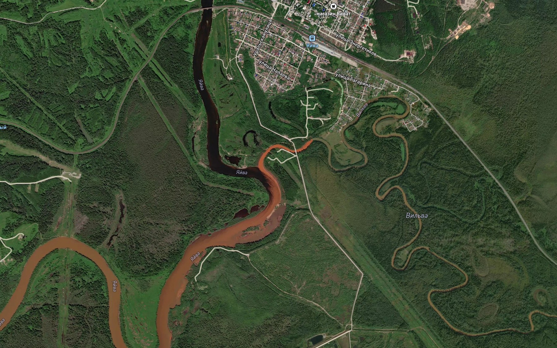 Satellite map of the Vil'va