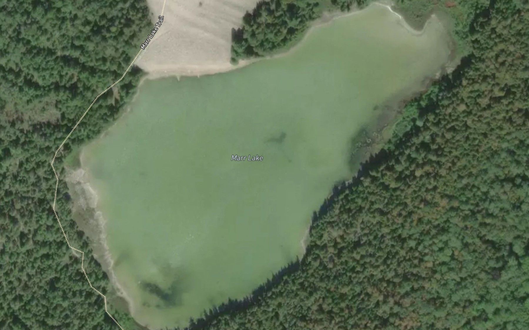 Satellite map of the Marr Lake