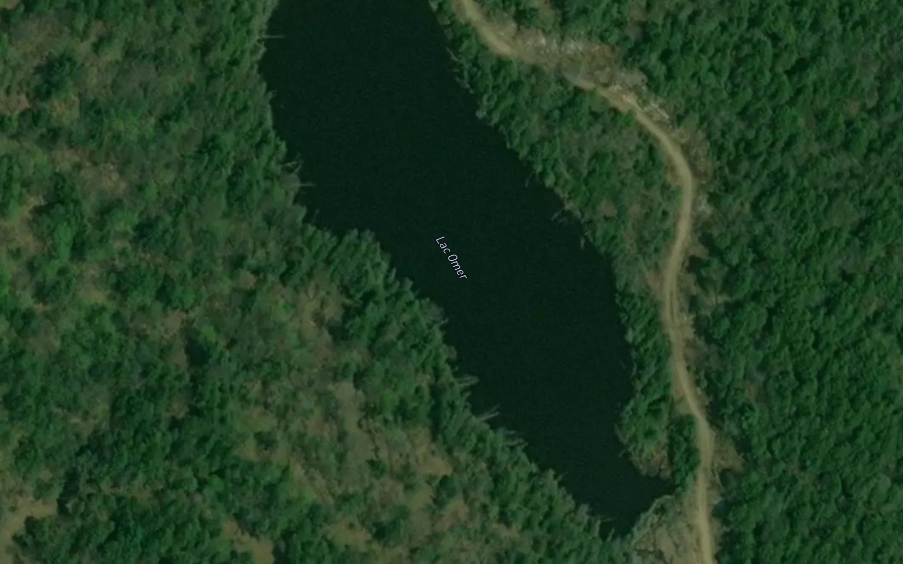 Satellite map of the Lac Omer