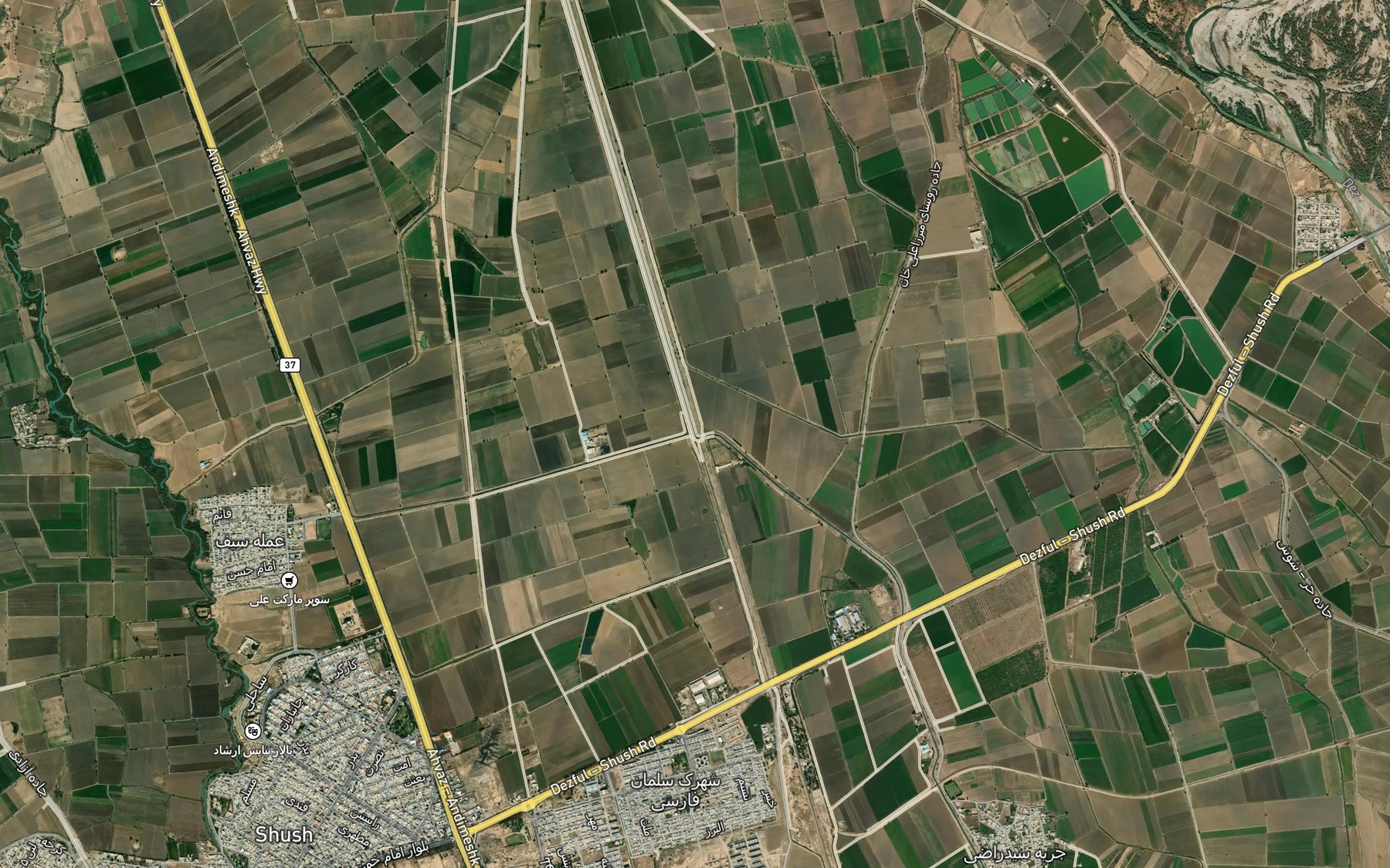 Satellite map of the Kanal Haft Tappeh