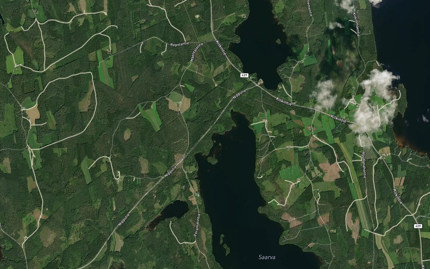 Satellite map of the Kiuravinlahti