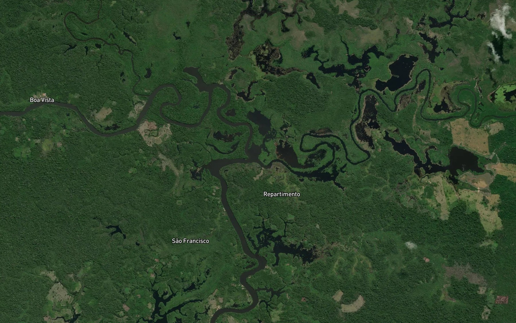 Satellite map of the Rio Cuminamiri