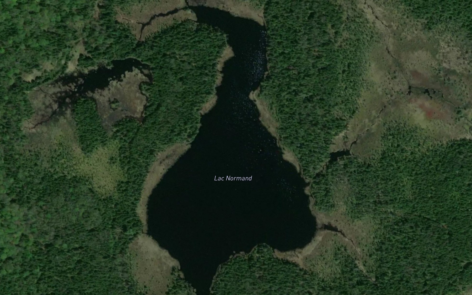 Satellite map of the Lac Normand