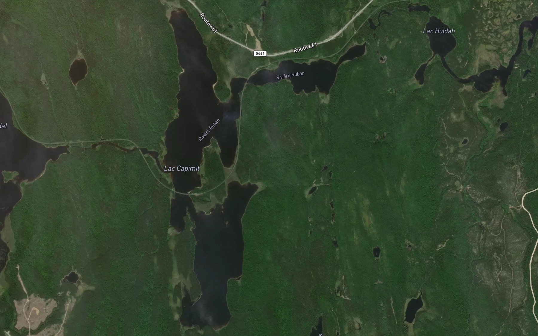 Satellite map of the Lac Capimit