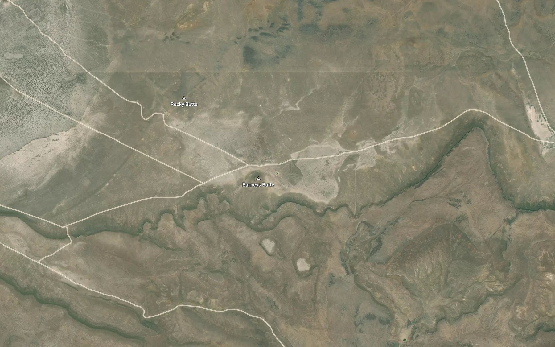 Satellite map of the Barneys Butte Waterhole