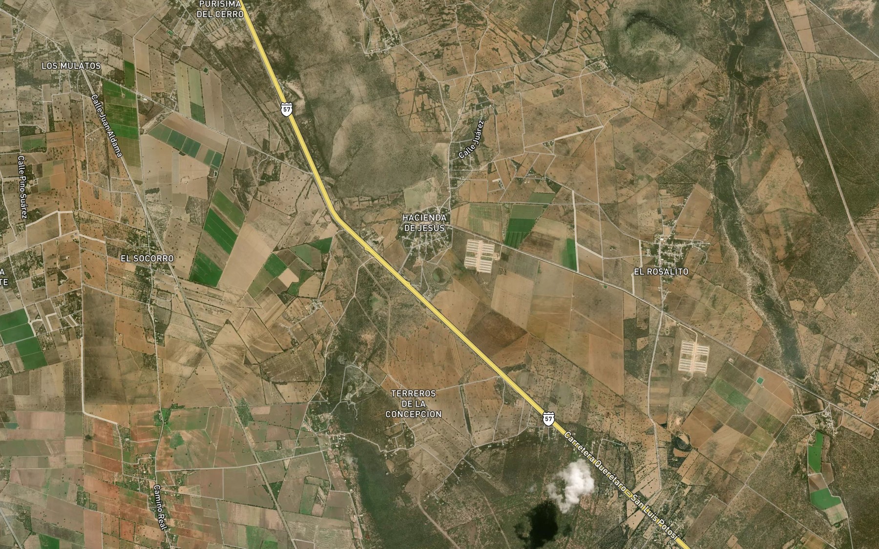 Satellite map of the La Miel