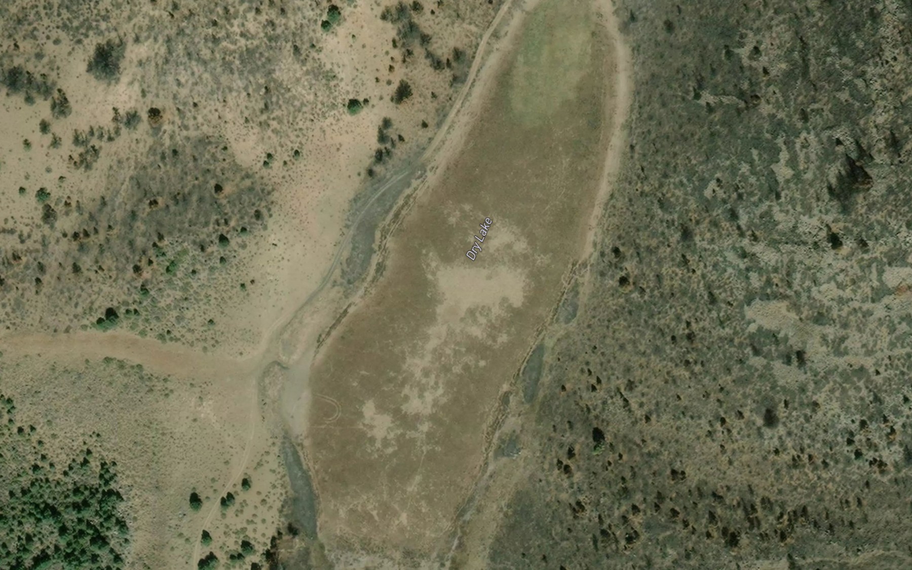 Satellite map of the Dry Lake