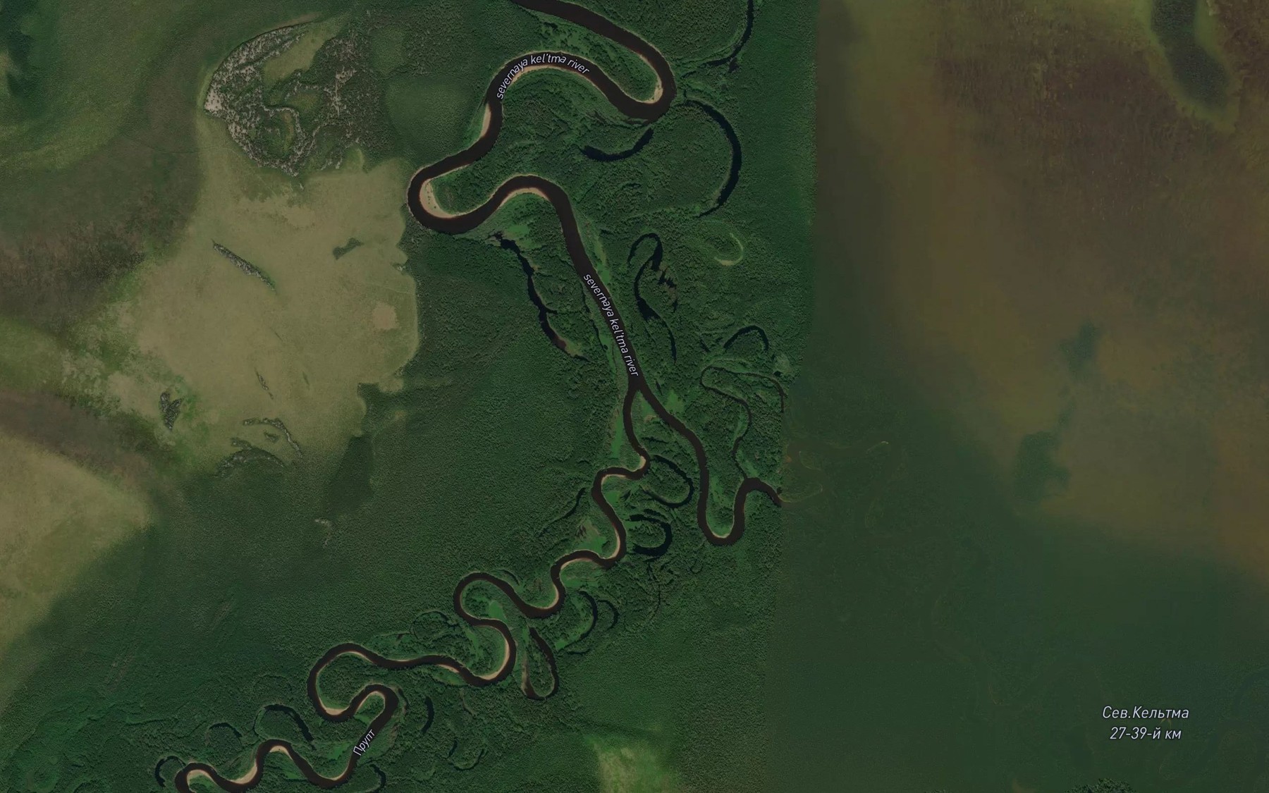 Satellite map of the Prupt