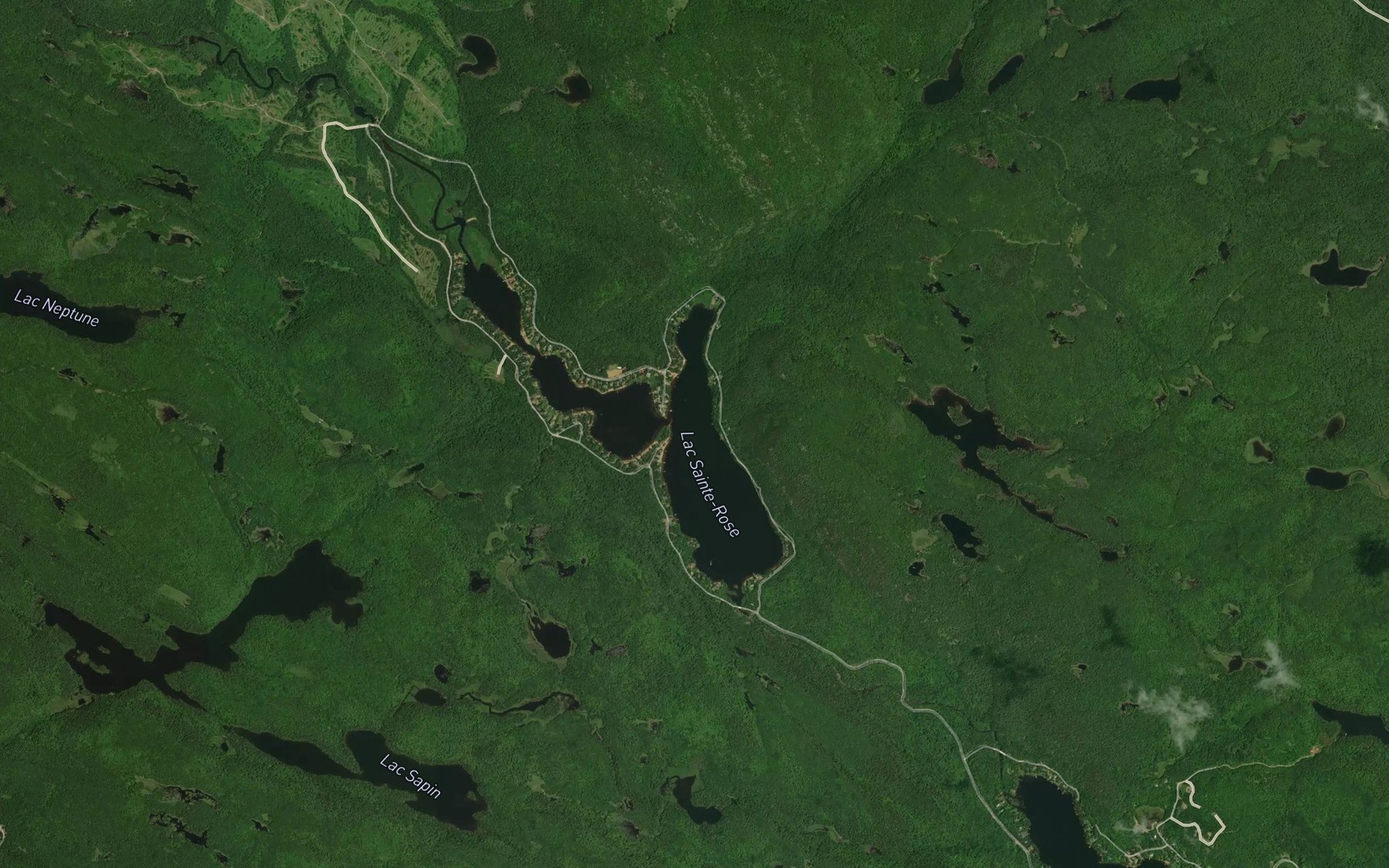 Satellite map of the Lac Sainte-Rose