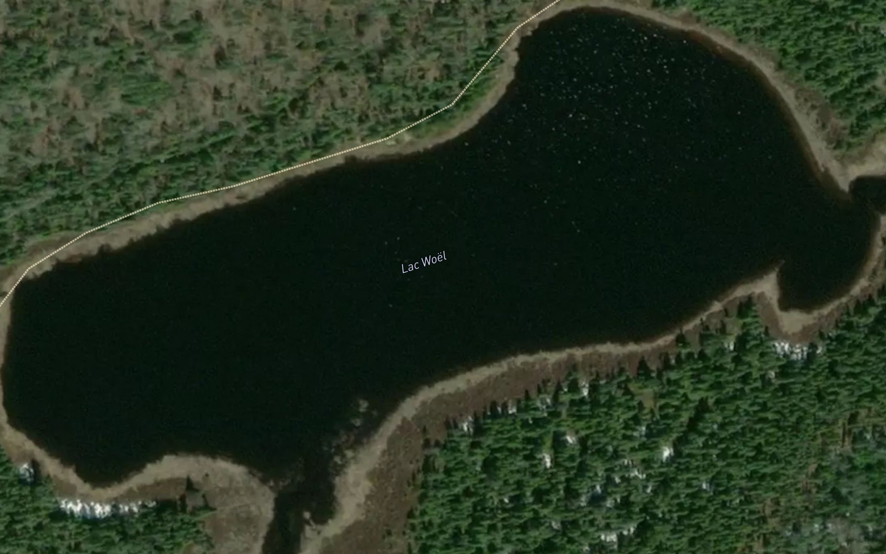 Satellite map of the Lac Woel