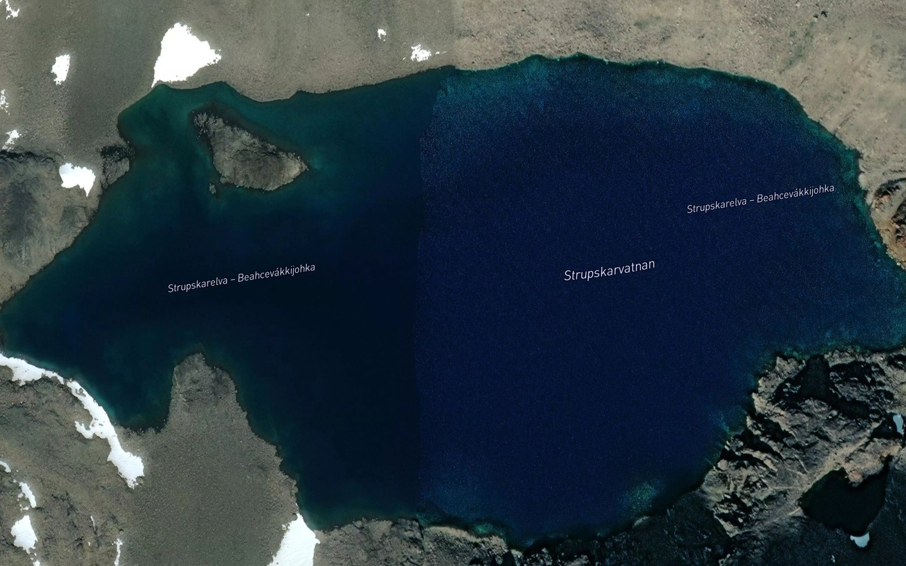 Satellite map of the Strupskardvatnan