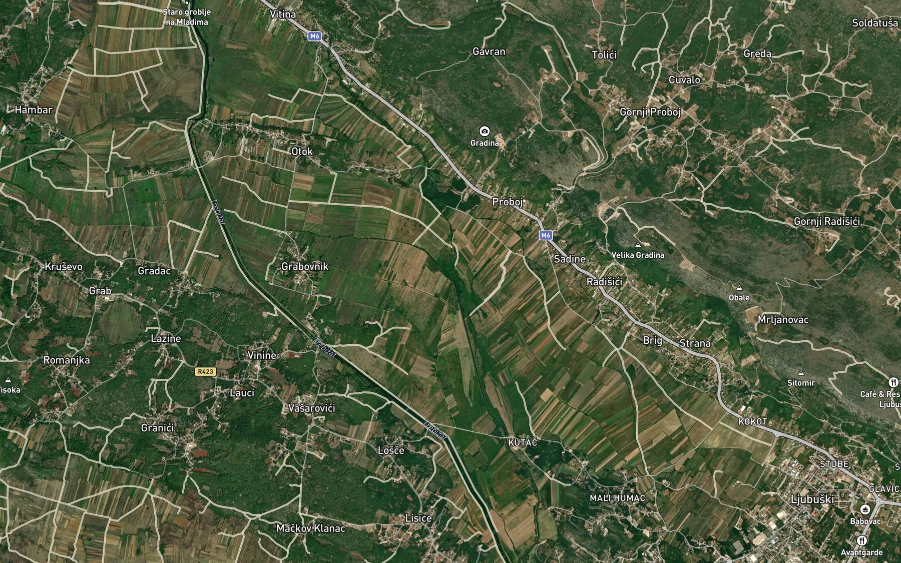 Satellite map of the Vosa
