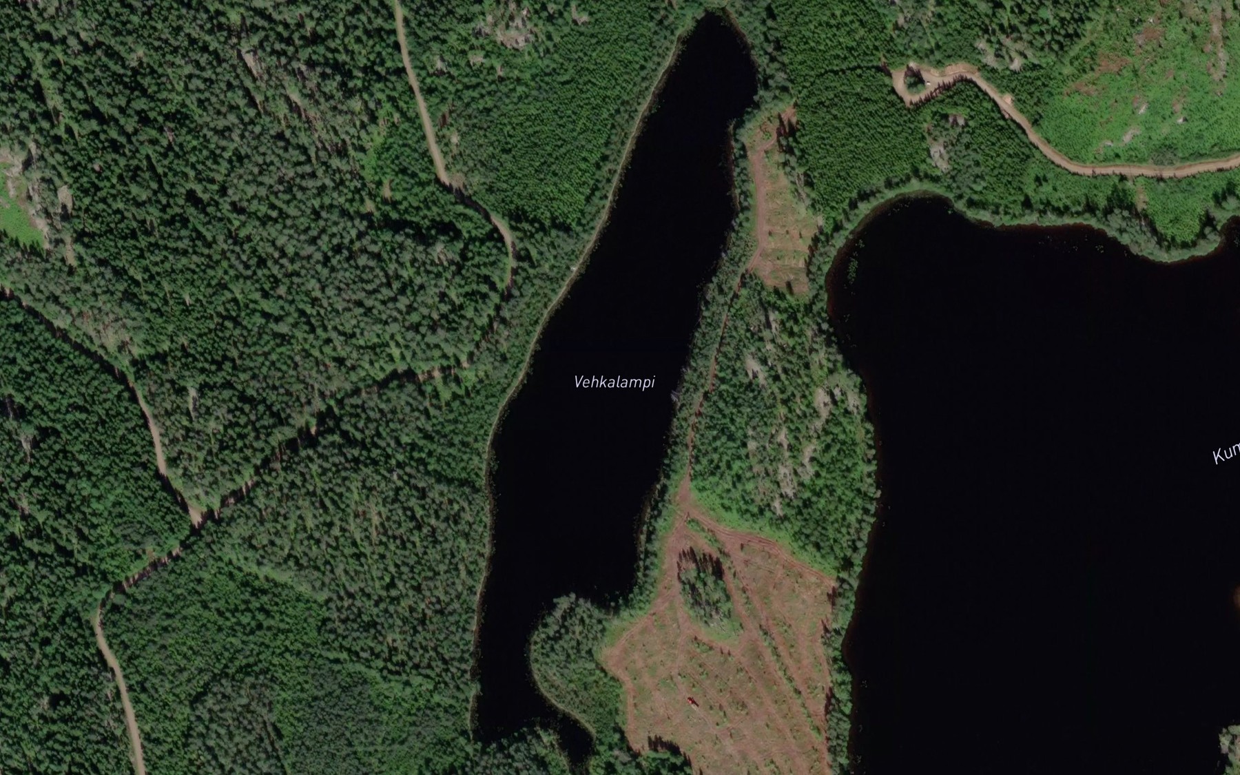 Satellite map of the Vehkalampi