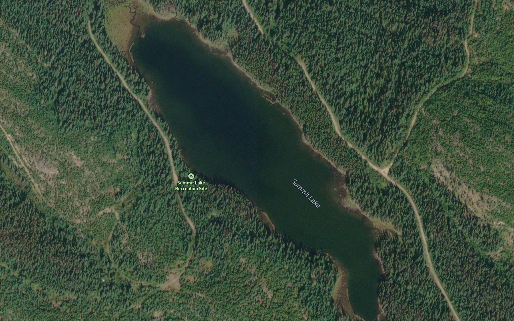 Satellite map of the Summit Lake