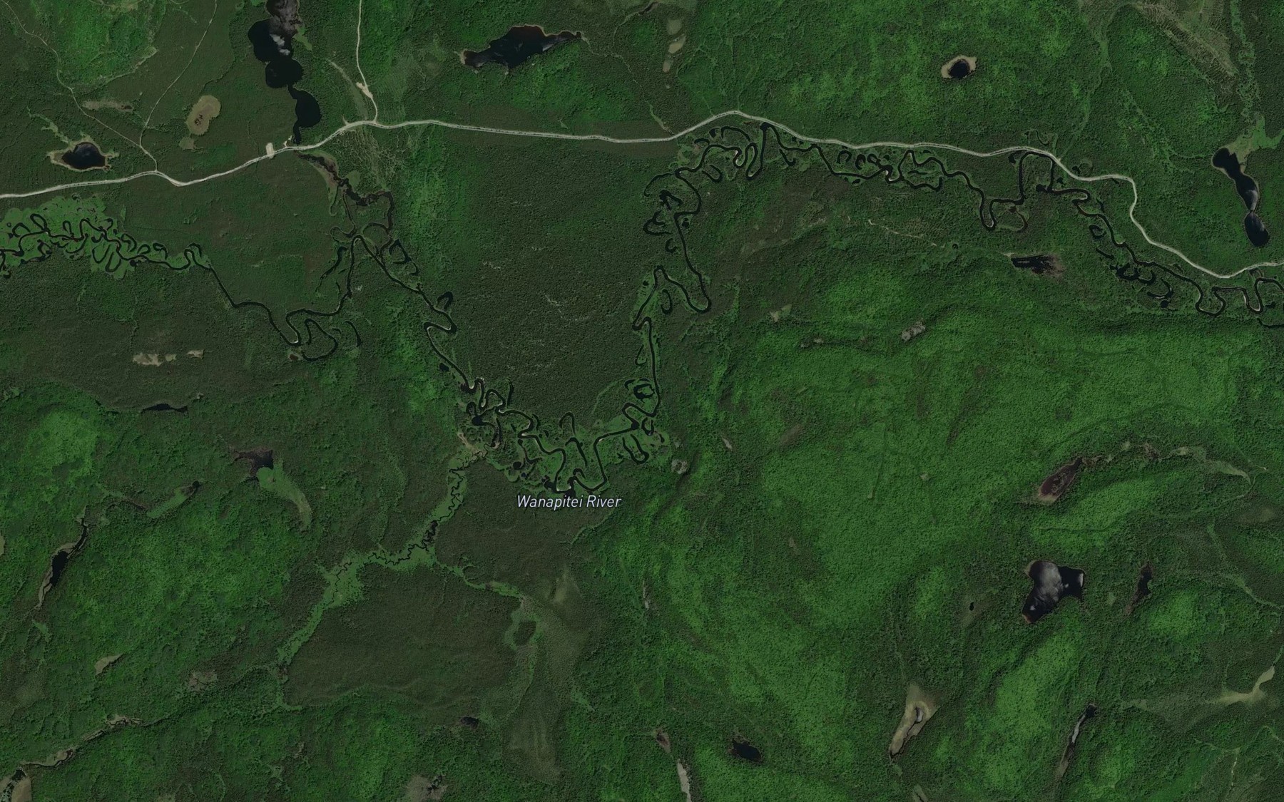 Satellite map of the Unwin Creek