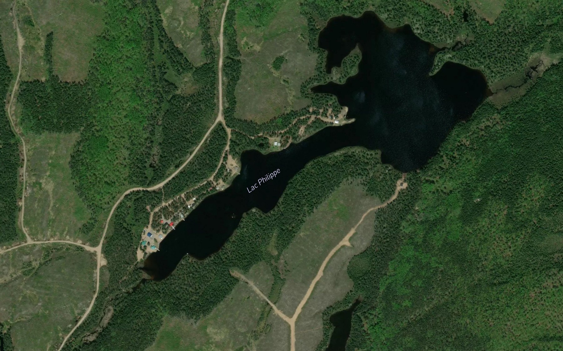 Satellite map of the Lac Philippe