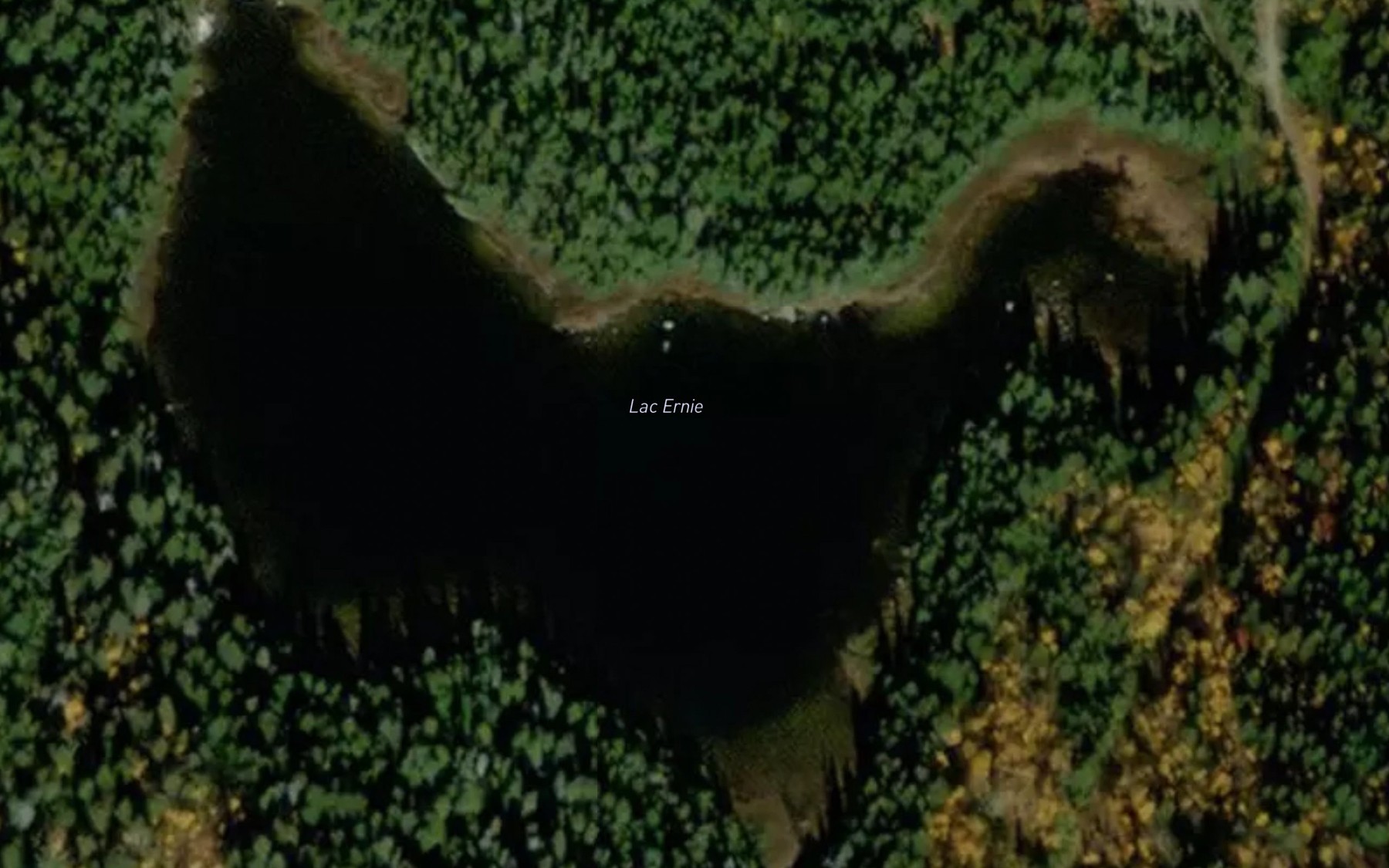 Satellite map of the Lac Ernie