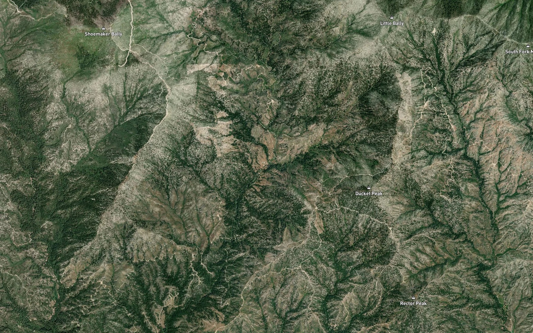 Satellite map of the Gimblin Creek