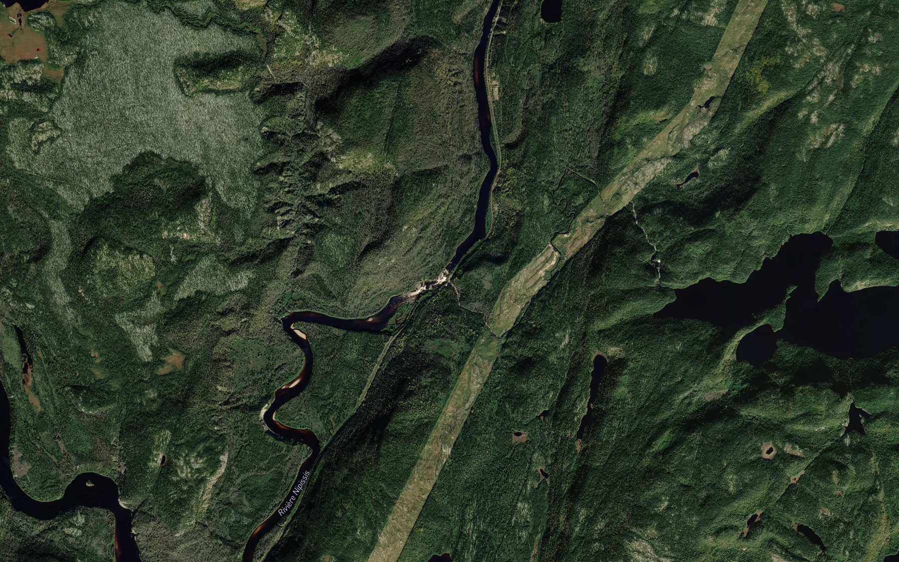 Satellite map of the Riviere McDonald
