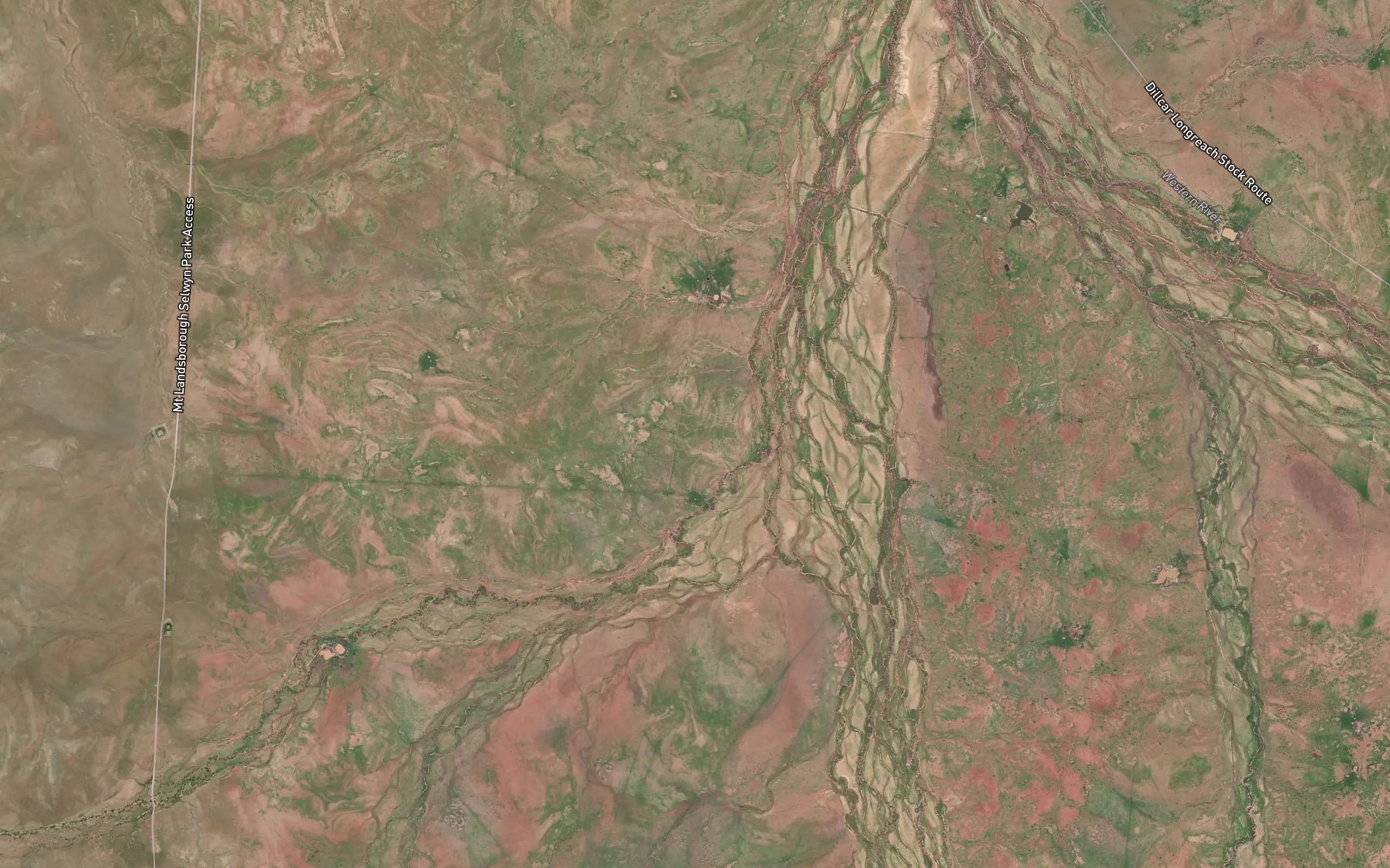 Satellite map of the South Branch Cathcart Creek