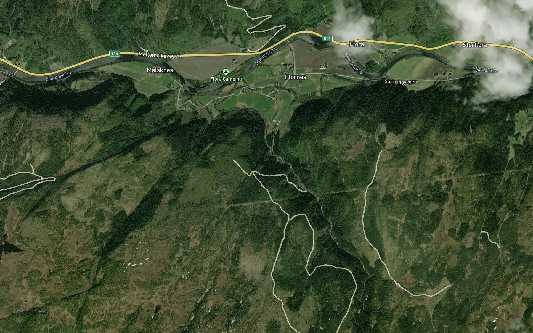 Satellite map of the Stibekken
