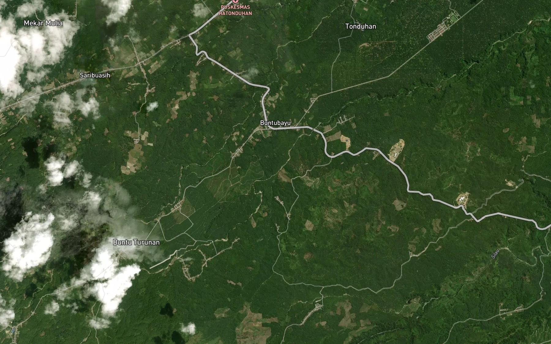 Satellite map of the Aek Ngali