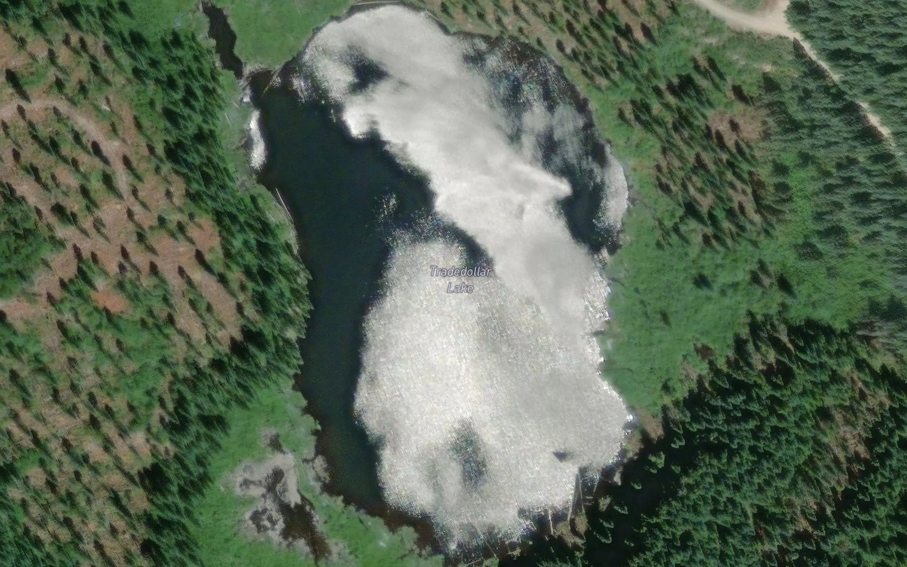 Satellite map of the Tradedollar Lake