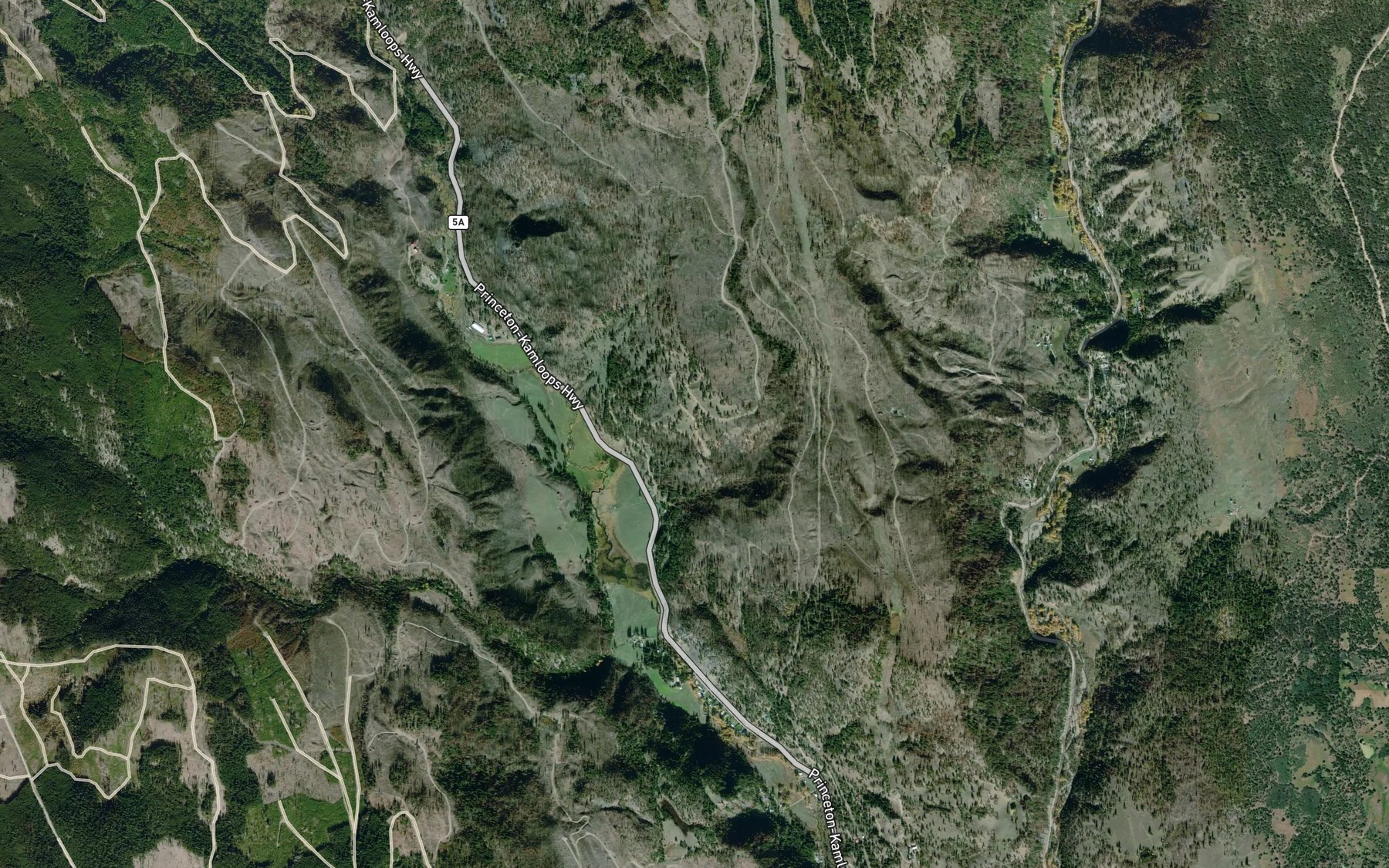 Satellite map of the Oelrich Creek