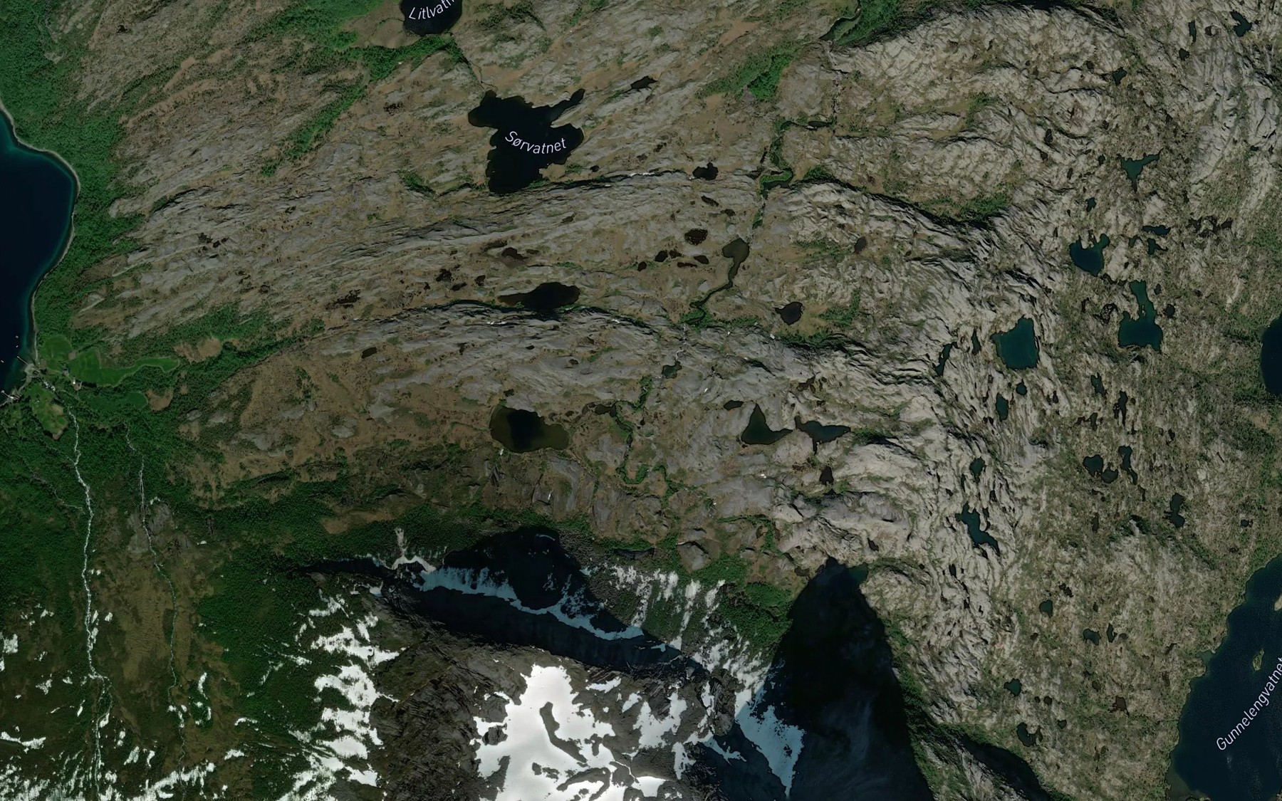 Satellite map of the Djuposelva
