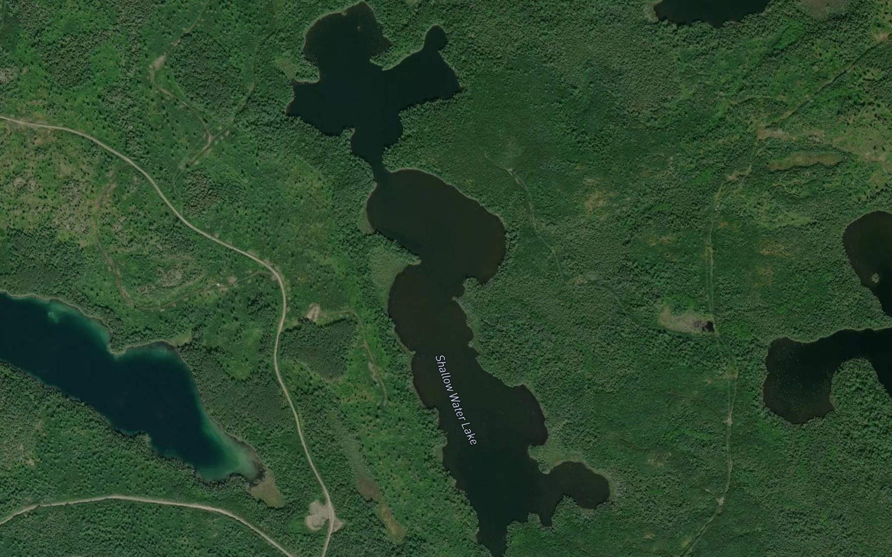Satellite map of the Shallow Water Lake