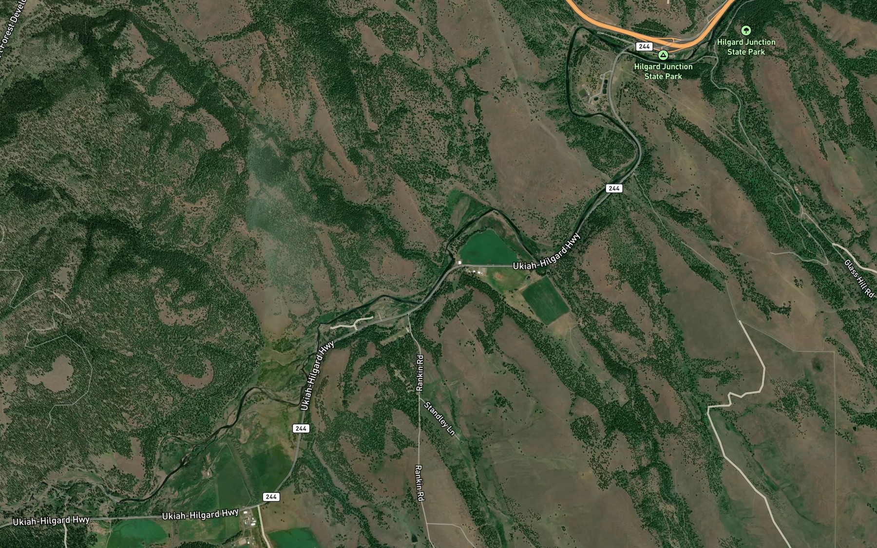 Satellite map of the Spring Creek