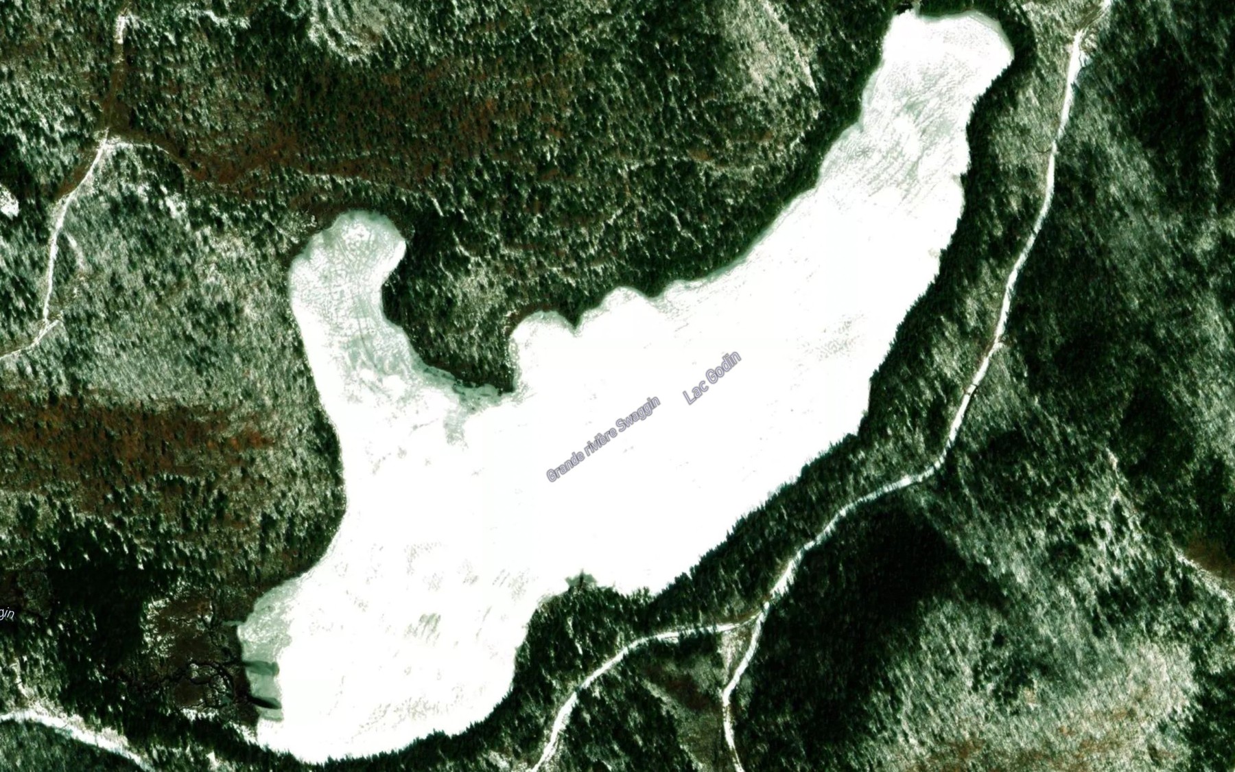 Satellite map of the Lac Godin