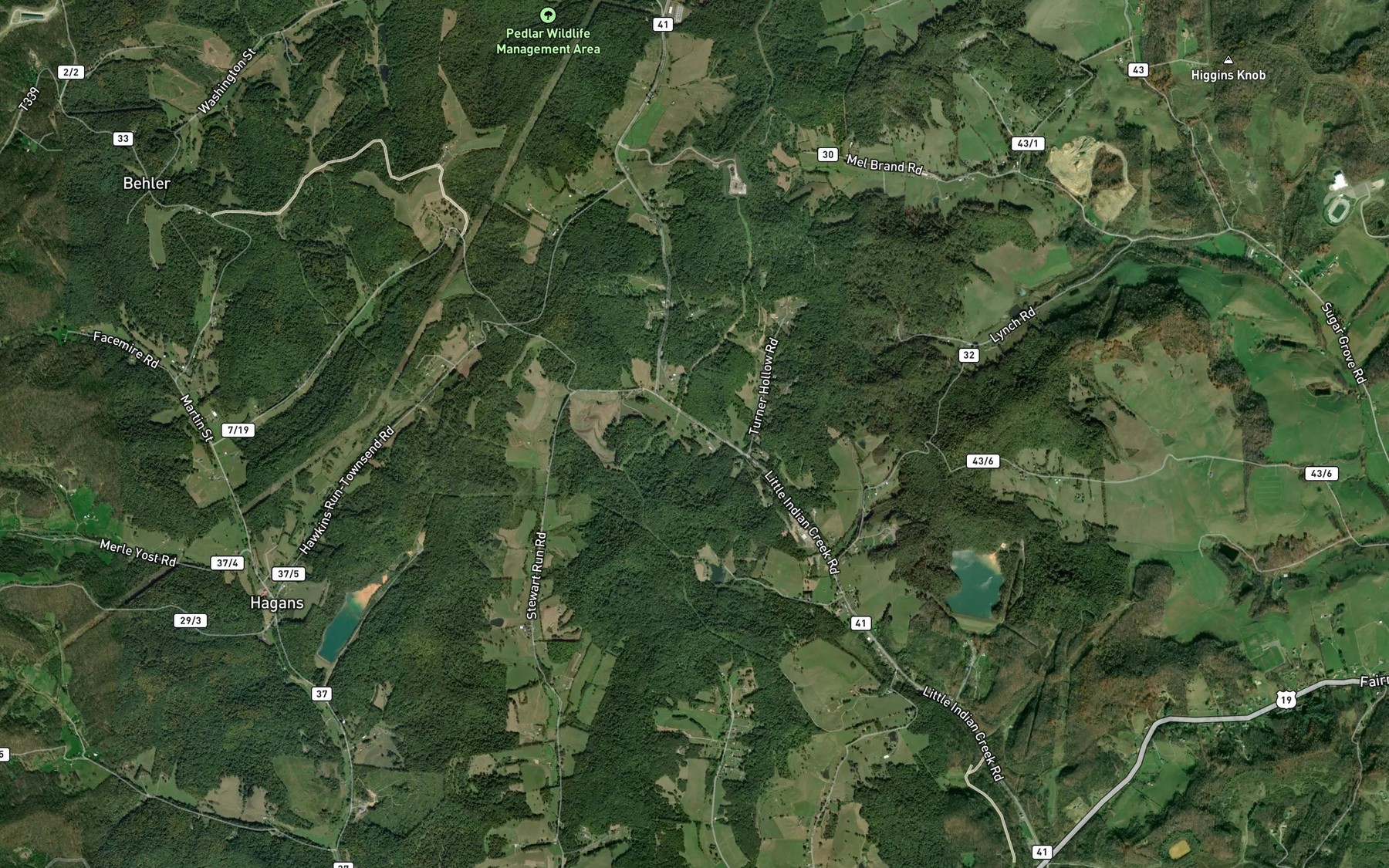 Satellite map of the Stan McElroy Spring