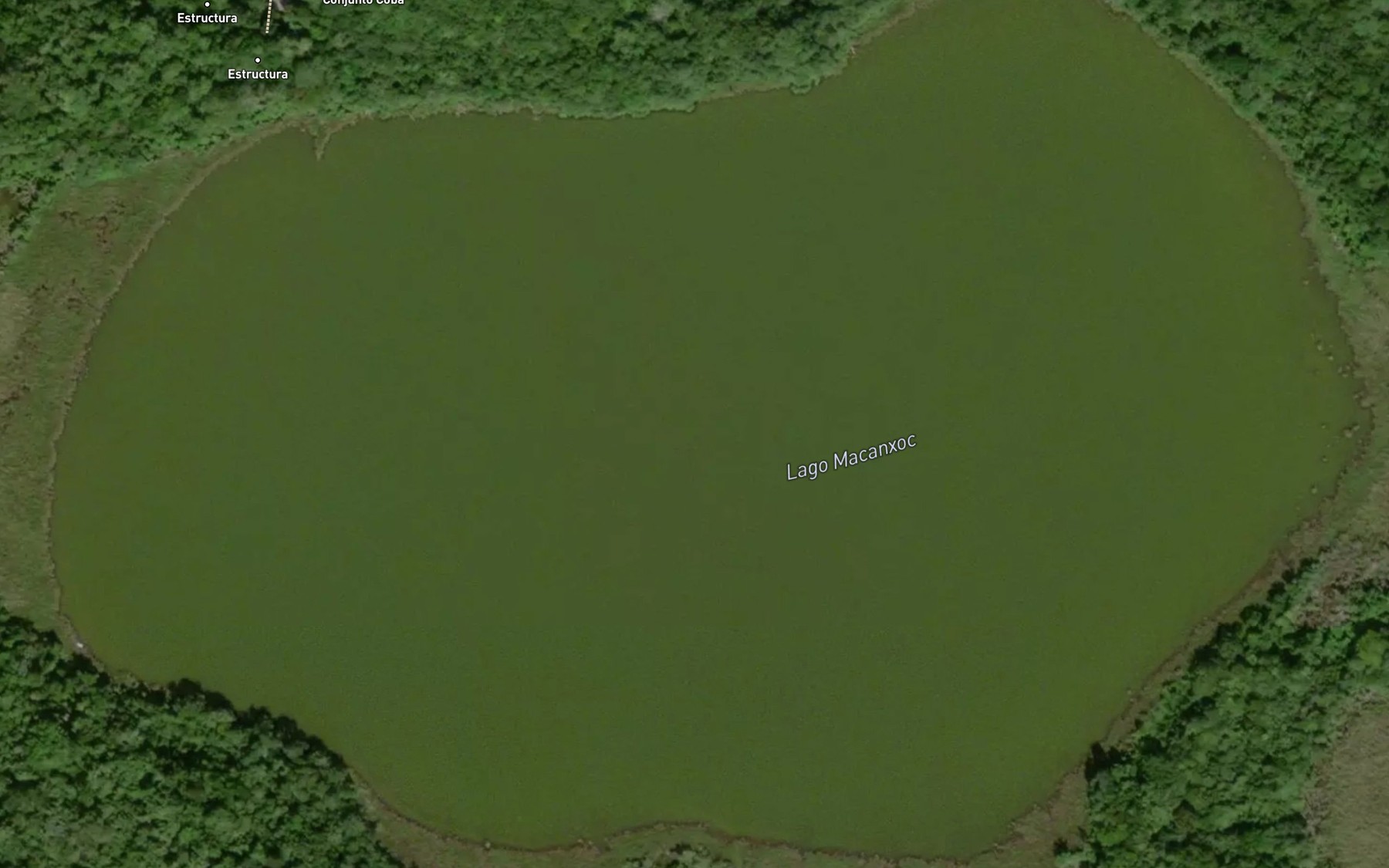 Satellite map of the Laguna Macanxoc