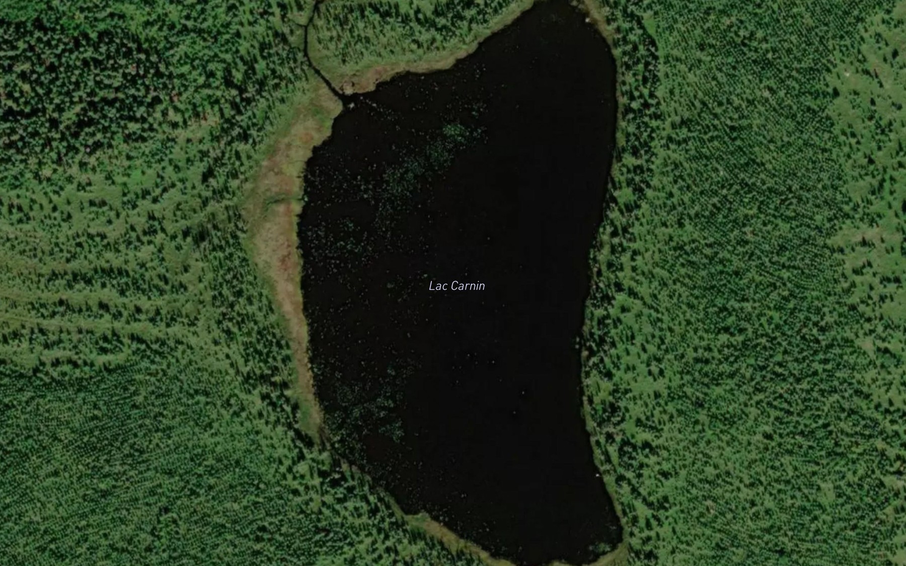 Satellite map of the Lac Carnin