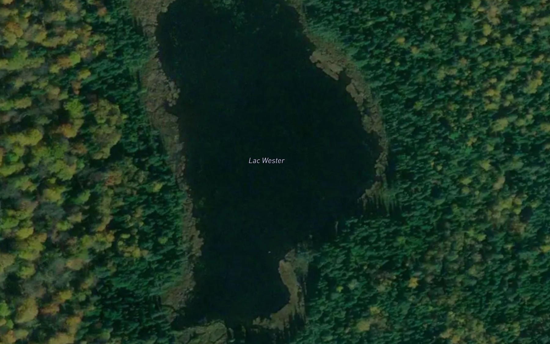 Satellite map of the Lac Wester