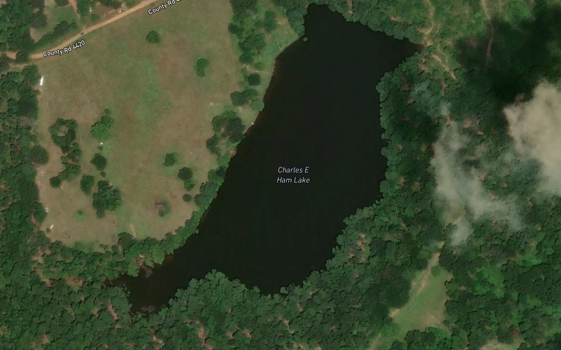 Satellite map of the Charles E Ham Lake