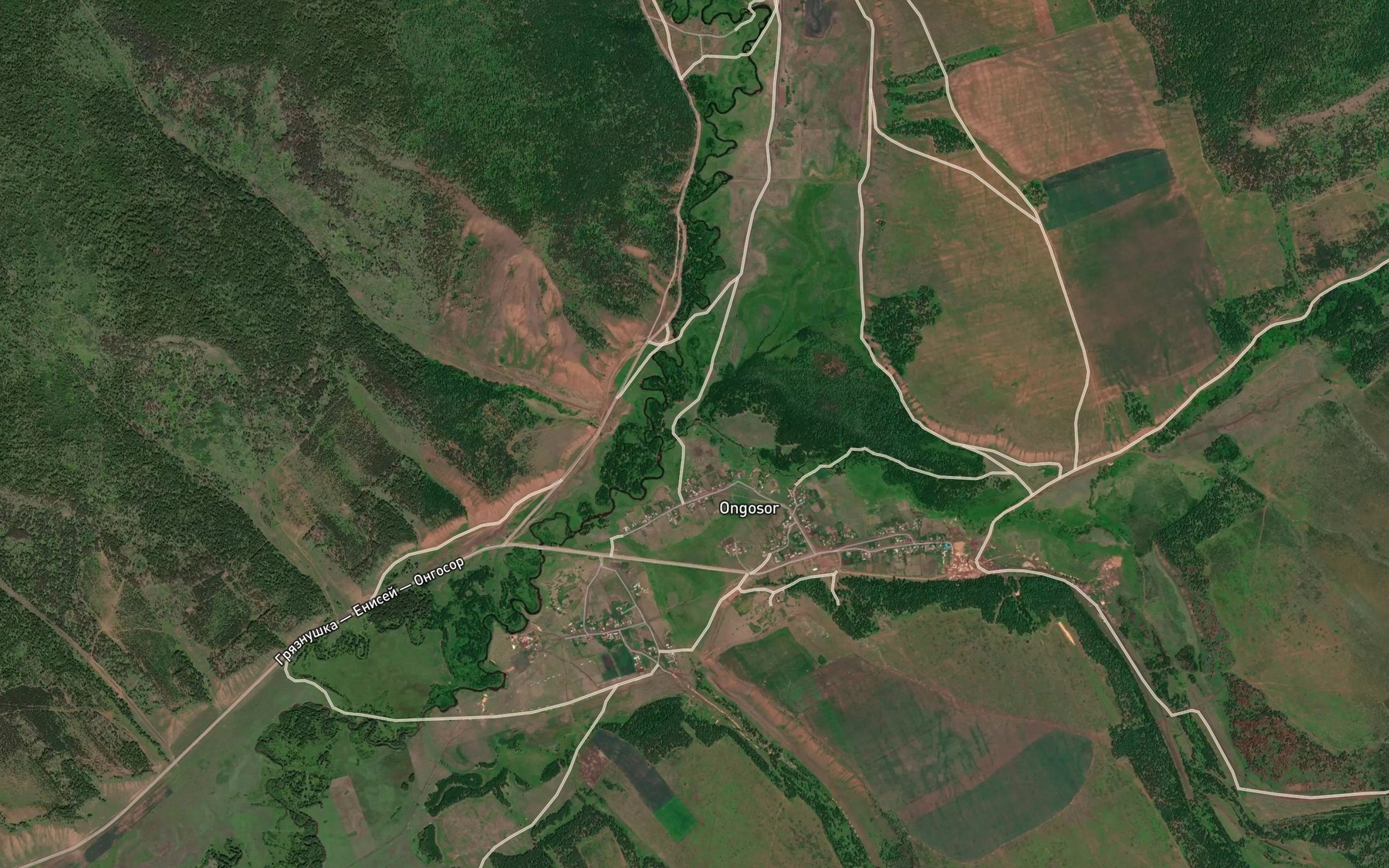Satellite map of the Ongosor