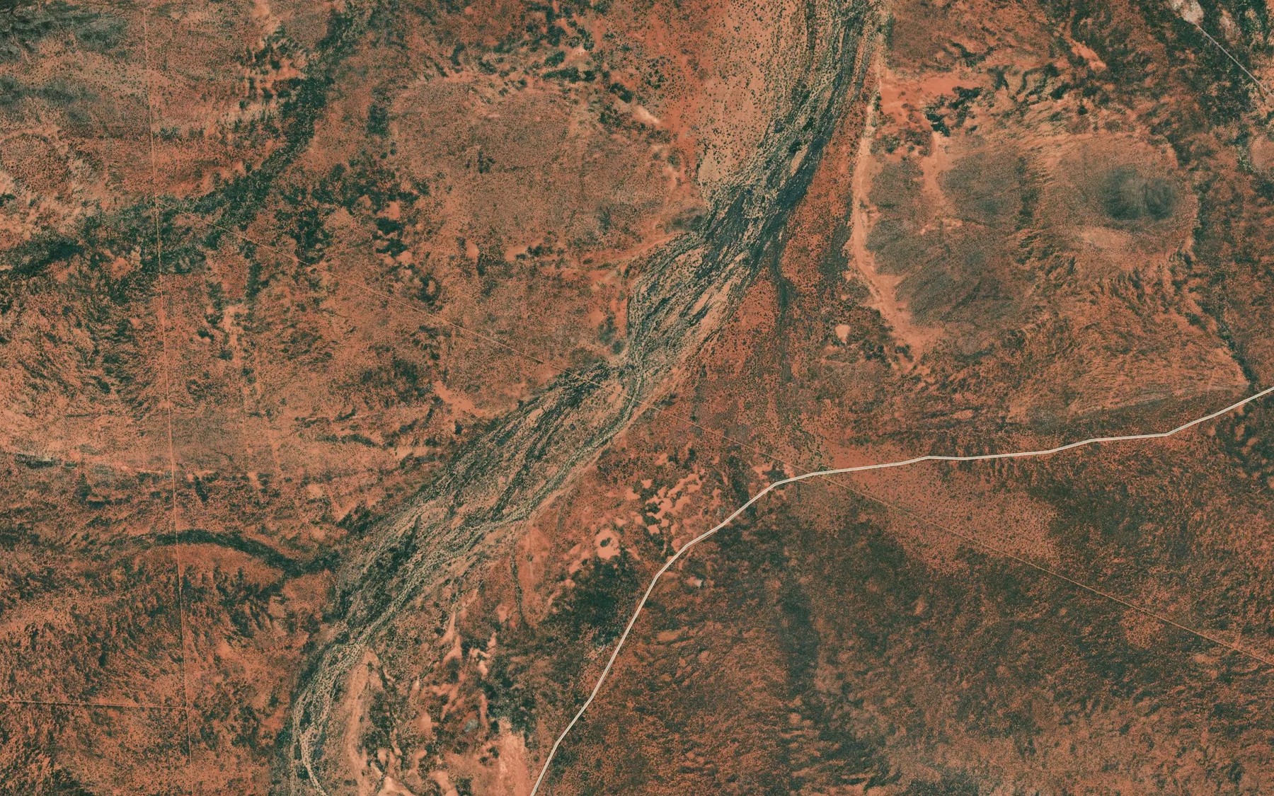 Satellite map of the Gum Creek