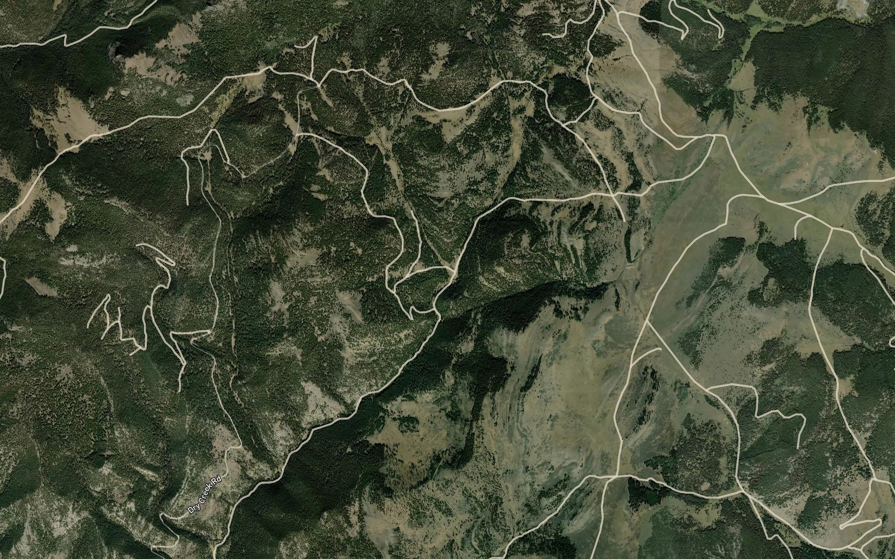 Satellite map of the Turman Creek