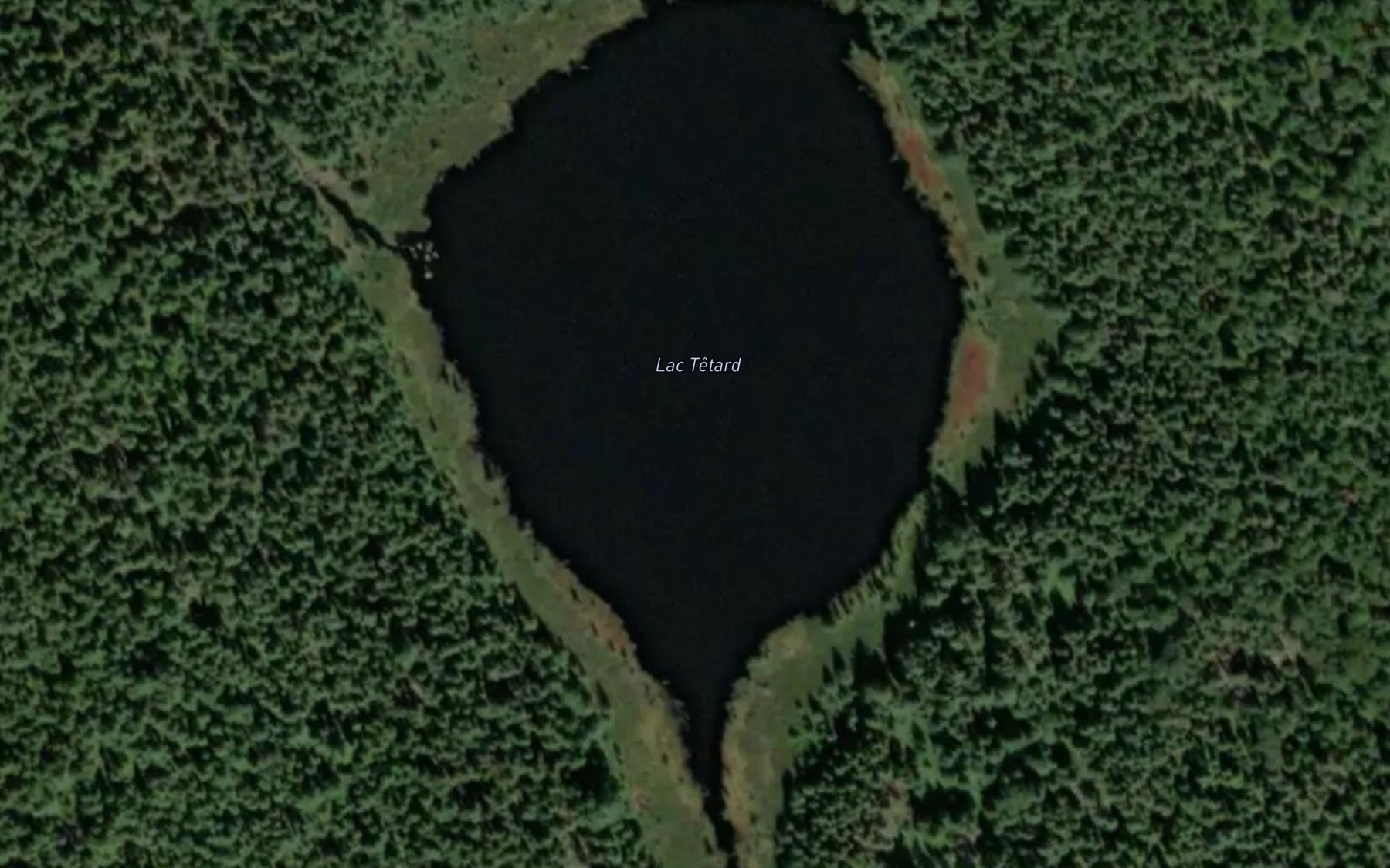 Satellite map of the Lac Tetard